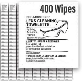 img 4 attached to 👓 Lens Cleaning Towelettes - Pre-moistened, Silicone-Free, Anti-Static Solution for Eyeglasses, Goggles, Safety Eyewear, and All Types of Lenses (400ct, Pack of 4)