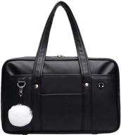 🎒 authentic japanese jk uniform shoulder bag: pu faux lolita girl school handbag satchel logo