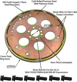 img 4 attached to YHB Жесткий гибкотекущий маховик для GM LS1, LS2, LS6 5.3, 6.0, TH350, 700R4, 4L60 (1997-настоящее время) - 6 шт. болт