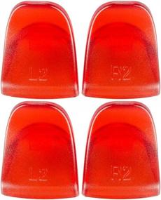 img 1 attached to eXtremeRate Clear Red 2 Pairs L2 R2 Button Extensions for PS4 Controller, Game Improvement Triggers Extenders for Playstation 4 Controller JDM-030