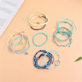 img 2 attached to Stylish Surfer Ocean Wave Bracelets: The Perfect Christmas Jewelry Gifts for Teen Girls - Handmade, Adjustable, Waterproof, and Oh-so-Cute! Get a Pack of Friendship Bracelets & Anklets, Ideal for Women