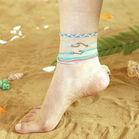 img 3 attached to Stylish Surfer Ocean Wave Bracelets: The Perfect Christmas Jewelry Gifts for Teen Girls - Handmade, Adjustable, Waterproof, and Oh-so-Cute! Get a Pack of Friendship Bracelets & Anklets, Ideal for Women