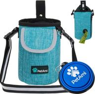 🐾 optimized petami dog treat pouch with spacious front pocket, dog training bag with waist shoulder strap, poop bag dispenser, collapsible bowl, training bag for kibbles, pet toys, versatile wear options logo