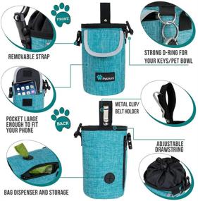 img 2 attached to 🐾 Optimized PetAmi Dog Treat Pouch with Spacious Front Pocket, Dog Training Bag with Waist Shoulder Strap, Poop Bag Dispenser, Collapsible Bowl, Training Bag for Kibbles, Pet Toys, Versatile Wear Options