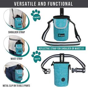 img 1 attached to 🐾 Optimized PetAmi Dog Treat Pouch with Spacious Front Pocket, Dog Training Bag with Waist Shoulder Strap, Poop Bag Dispenser, Collapsible Bowl, Training Bag for Kibbles, Pet Toys, Versatile Wear Options