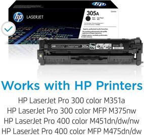 img 3 attached to 🖨️ HP 305A CE410A Toner Cartridge Black - Compatible with HP LaserJet Pro Color M451, M475, M375nw Series