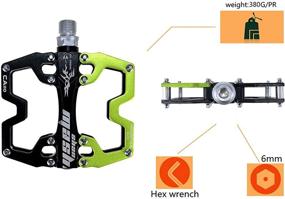 img 2 attached to 🚵 High-Performance Shanmashi Mountain Bike MTB Pedals: 9/16 Inch Ultra-Light Flat Aluminum Alloy Sealed Bearing for Optimal Road Performance – Anti-Skid Design (1 Pair)