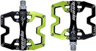 🚵 high-performance shanmashi mountain bike mtb pedals: 9/16 inch ultra-light flat aluminum alloy sealed bearing for optimal road performance – anti-skid design (1 pair) logo