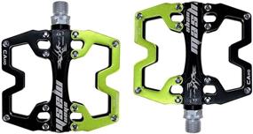 img 4 attached to 🚵 High-Performance Shanmashi Mountain Bike MTB Pedals: 9/16 Inch Ultra-Light Flat Aluminum Alloy Sealed Bearing for Optimal Road Performance – Anti-Skid Design (1 Pair)