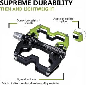 img 1 attached to 🚵 High-Performance Shanmashi Mountain Bike MTB Pedals: 9/16 Inch Ultra-Light Flat Aluminum Alloy Sealed Bearing for Optimal Road Performance – Anti-Skid Design (1 Pair)