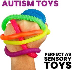 img 3 attached to 🧩 Fidget Toys and Textured Sensory Toys by BUNMO - Textured Stretchy Strings Fidget Toy. Bumpy Fidget Toys for Adults and Kids - Ideal Anxiety, Autism, and Stress Relief Toys with Enhanced SEO.