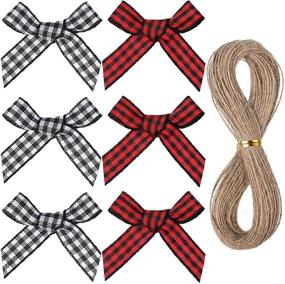 img 4 attached to Checkered Christmas Accessories Decoration Black White