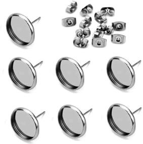 img 4 attached to 💎 High-Quality Stainless Steel Earring Surgical Findings - 12mm (50PCs): Perfect for Jewelry Making!