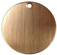 rmp stamping blanks, 1.25 inch round one hole, 16 ounce copper 0.021 inch (24 gauge) - pack of 10 logo