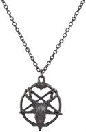 🔱 hematite baphomet symbol pendant charm necklace by lux accessories logo