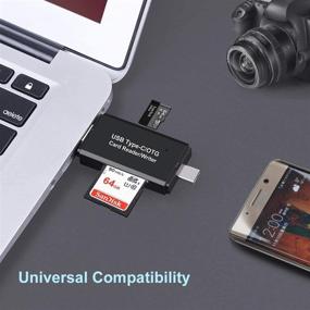 img 2 attached to 📸 Универсальный считыватель карт SD USB 2.0 адаптер для Android, MacBook и ПК: поддерживает MMC, SDXC, SDHC, Micro SD и многое другое