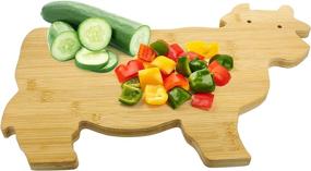 img 2 attached to 🐄 7Penn Cow Shaped Wooden Cutting Board - Kitchen Chopping Board in Large Size for Charcuterie & Serving, Rustic Decor