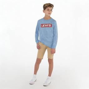 img 1 attached to Рубашка с длинным рукавом Levi's Boys' с графическим логотипом Box для улучшения SEO