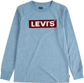 img 4 attached to Рубашка с длинным рукавом Levi's Boys' с графическим логотипом Box для улучшения SEO