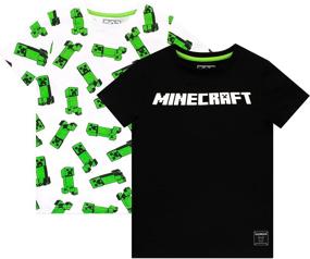 img 4 attached to 👕 Get Two Minecraft Boys' T-Shirts for the Price of One: Pack of 2