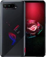 asus rog phone 5 zs673ks / i005da 5g 128gb dual sim разблокированный (только gsm, не совместим с verizon/sprint) - фантомный черный, tencent games, google play установлены логотип