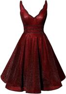 rjoam prom dresses sparkling princess burgundy women's clothing logo