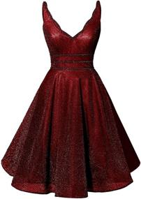 img 4 attached to RJOAM Prom Dresses Sparkling Princess Burgundy Women's Clothing