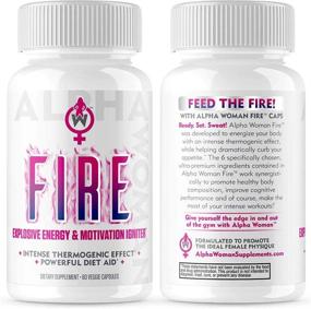 img 3 attached to Alpha Woman Fire: Powerful 4-in-1 Thermogenic Metabolism Booster for Women, Fast-Acting Diet Pills to Increase Energy and Suppress Food Cravings - 60 Capsules