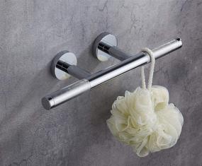 img 3 attached to Sanliv Knurled Chrome Shower Foot Rest: Premium Brass Hotel Bathroom Step Shelf Shaving Stand Ledge