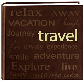 img 2 attached to 📸 Pioneer Faux Suede Cover Photo Album for Travel, Text Design, Brown
