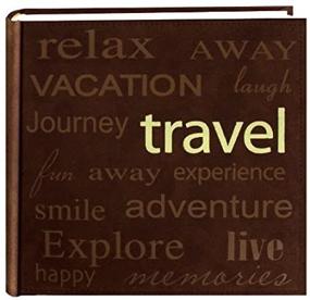 img 4 attached to 📸 Pioneer Faux Suede Cover Photo Album for Travel, Text Design, Brown