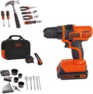 🔶 black+decker ldx120pk drill kit in vibrant orange logo