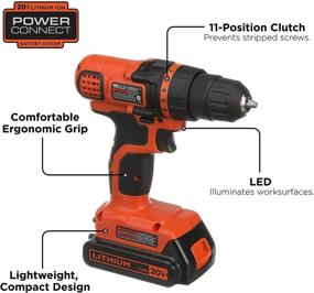 img 3 attached to 🔶 BLACK+DECKER LDX120PK Drill Kit in Vibrant Orange