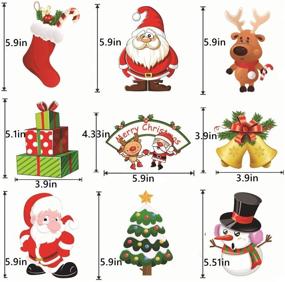 img 3 attached to 🎄 Q-BABY Christmas Window Clings - 22 Sheets of Gnome Snowflake Reindeer Snowman Merry Christmas Santa Claus Stickers for Festive Window Decorations and Ornaments