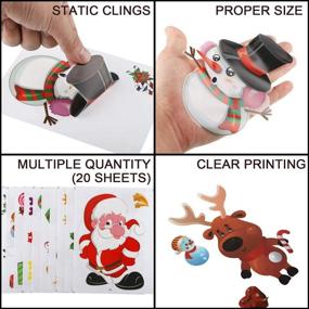 img 2 attached to 🎄 Q-BABY Christmas Window Clings - 22 Sheets of Gnome Snowflake Reindeer Snowman Merry Christmas Santa Claus Stickers for Festive Window Decorations and Ornaments