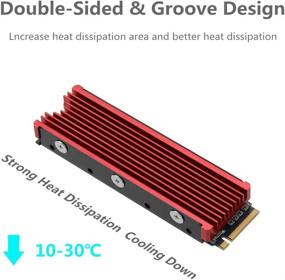 img 2 attached to 🔴 Heatsinks 2280mm Reversible Cooling Design – Red