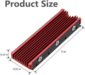 img 1 attached to 🔴 Heatsinks 2280mm Reversible Cooling Design – Red