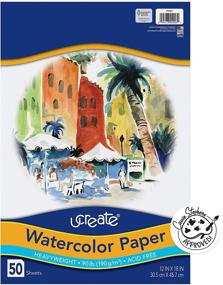 img 4 attached to 🎨 UCreate Watercolor Paper White, 90lb, Package - 12x18 - 50 Sheets