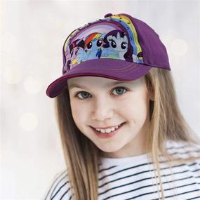 img 3 attached to 🦄 Adorable Hasbro Little Girls My Little Pony Rainbow Dash Baseball Cap with Dimensional Ears - Age 4-7