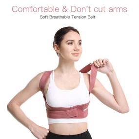 img 1 attached to 👩 Dusgut Back Posture Corrector: Adjustable Support for Women and Kids - Relieve Pain in Back, Shoulder, and Neck