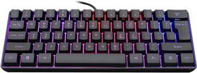 img 4 attached to 🔌 Snpurdiri ST-K3 60% Wired Gaming Keyboard: Compact, RGB Backlit & Waterproof for PC/Mac Gamers, Typists, and Travelers - Easy to Carry on Business Trips (Black)