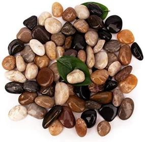 img 1 attached to 18lb BLQH Aquarium Gravel River Rock with Pebbles Stones – Natural Polished Decorative Gravel for Garden Landscaping and Ornamental Rocks in Mixed Colors