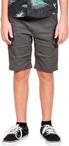 img 4 attached to 🩳 Versatile Brooklyn Athletics Boys' Cargo Shorts: Slim Fit, Multi Pocket, Stretch Twill Shorts