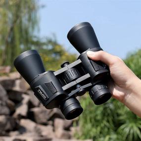 img 1 attached to 🔭 TMJIN20x50 High Power Military Binoculars: Waterproof HD Binoculars for Bird Watching, Hunting, and Travel with BAK4 Prism, FMC Lens, Case, and Strap