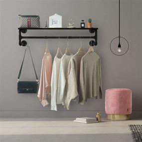 img 3 attached to Crehomfy Industrial Clothes S Shaped Mounted Storage & Organization and Clothing & Closet Storage