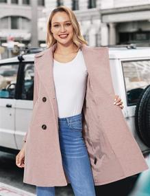 img 1 attached to 🧥 XULIKU Women's Long Warm Pea Overcoat - Double Breasted Trench Coat with Detachable Faux Fur Collar for Winter