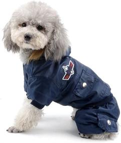 img 2 attached to 🐶 SELMAI зимняя куртка для маленьких собак с флисом Airman Snowsuit: водонепроницаемый комбинезон с капюшоном для дополнительного тепла (Выбирайте размер для идеальной посадки!)