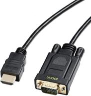 🔌 6ft hdmi to vga cable - male to male video adapter for raspberry pi, roku, computer, desktop, laptop, pc, monitor, projector, hdtv and more logo