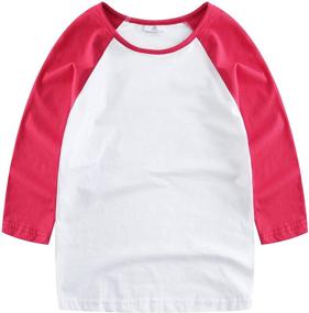 img 4 attached to WhizBorn Sleeve Shirts Raglan Baseball Boys' Clothing