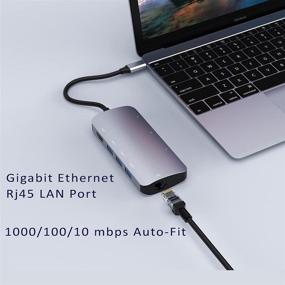 img 3 attached to Ethernet Мультипорт Зарядный 4K Передающий Хаб_Flat